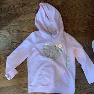 Girls pink sweatshirt cat and Jack